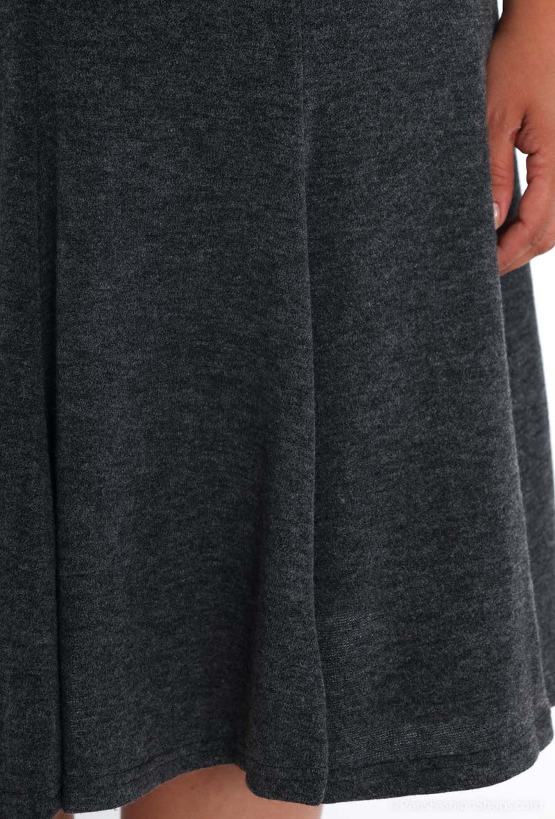 Plus Size Dubbelt Midi Kjol