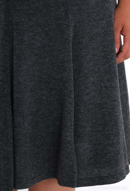 Plus Size Dubbelt Midi Kjol
