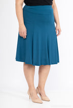 Plus Size Midi Skater Kjol
