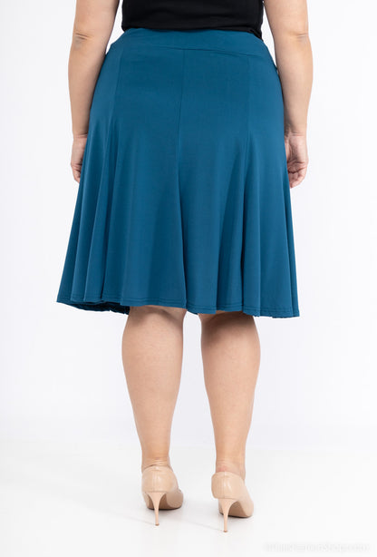 Plus Size Midi Skater Skirt