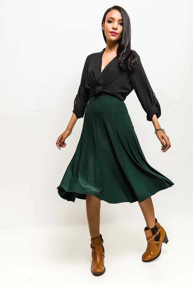 Plus Size Midi skater skirt
