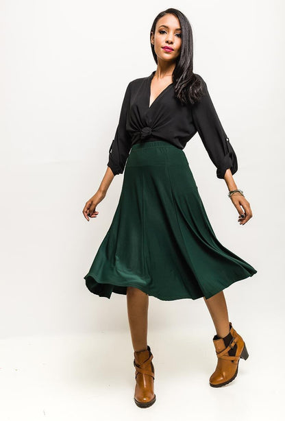 Plus Size Midi skater skirt