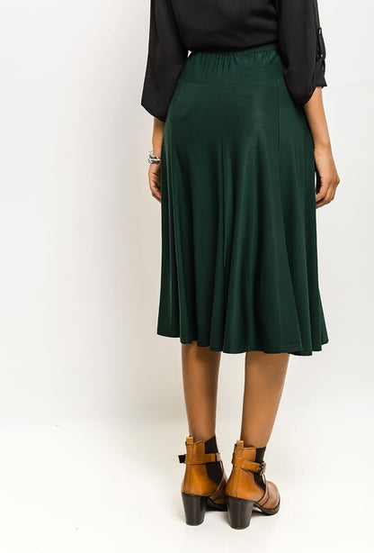 Plus Size Midi Skater Skirt