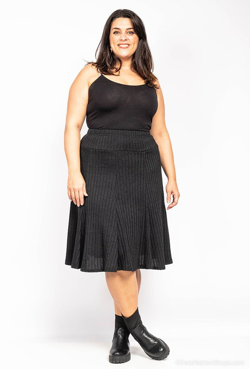 Plus Size Midi skater skirt