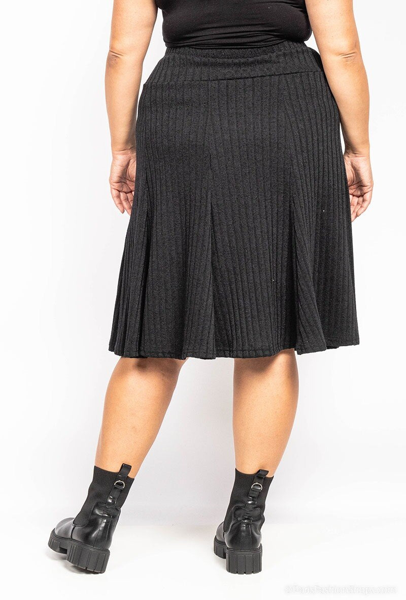 Plus Size Midi Skater Kjol