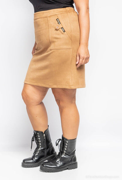 Plus Size Faux Suede Bodyconkjol
