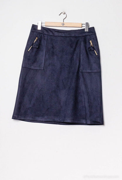 Plus Size faux suede bodyconskirt