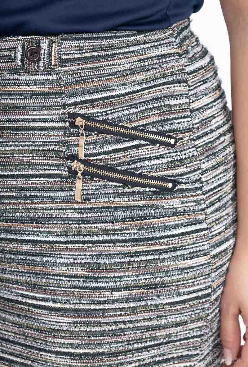Plus Size Fodrad Falsk Läder Fitted Kjol