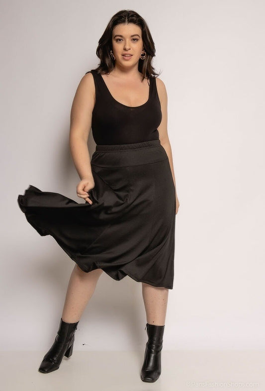 Plus Size Sparkly skater skirt