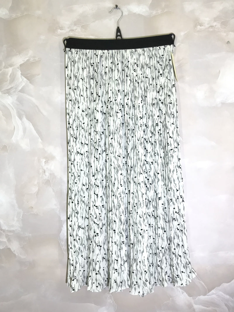 Plus Size Tryckt Plisserad Kjol