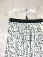 Plus Size Tryckt Plisserad Kjol