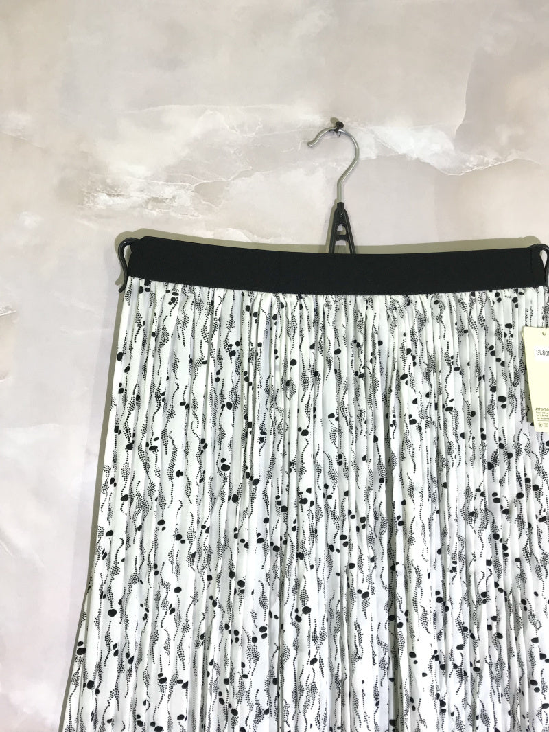 Plus Size Tryckt Plisserad Kjol