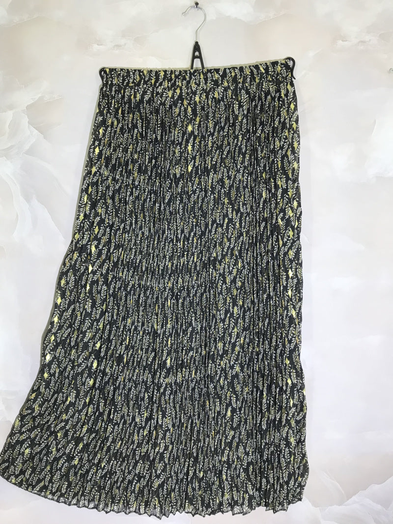 Plus Size Tryckt Plisserad Kjol