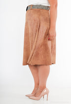 Faux leather skirt i Stor Storlek