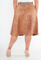 Faux leather skirt i Stor Storlek