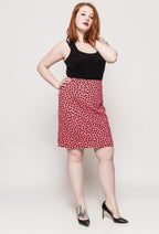 Plus Size Prickig Stretchkjol