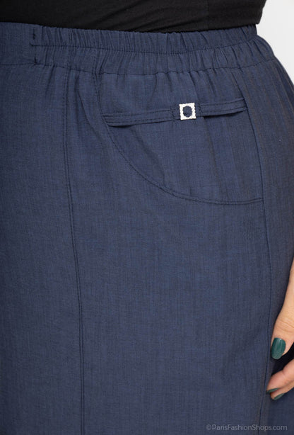 Plus Size Lined Stretch Skirt