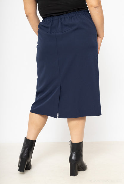Plus Size Lined Stretch Skirt