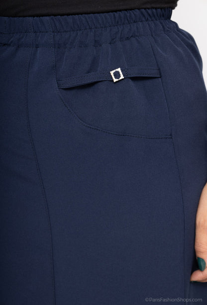 Plus Size Lined Stretch Skirt