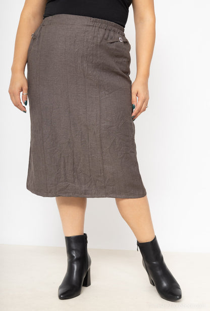 Plus Size Wrapped Stretch Skirt