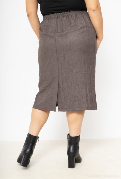 Plus Size Wrapped Stretch Skirt
