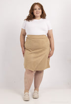 Plus Size Suede Kjol