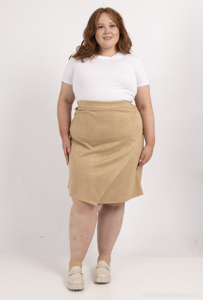 Plus Size Suede skirt