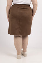 Plus Size Suede Kjol