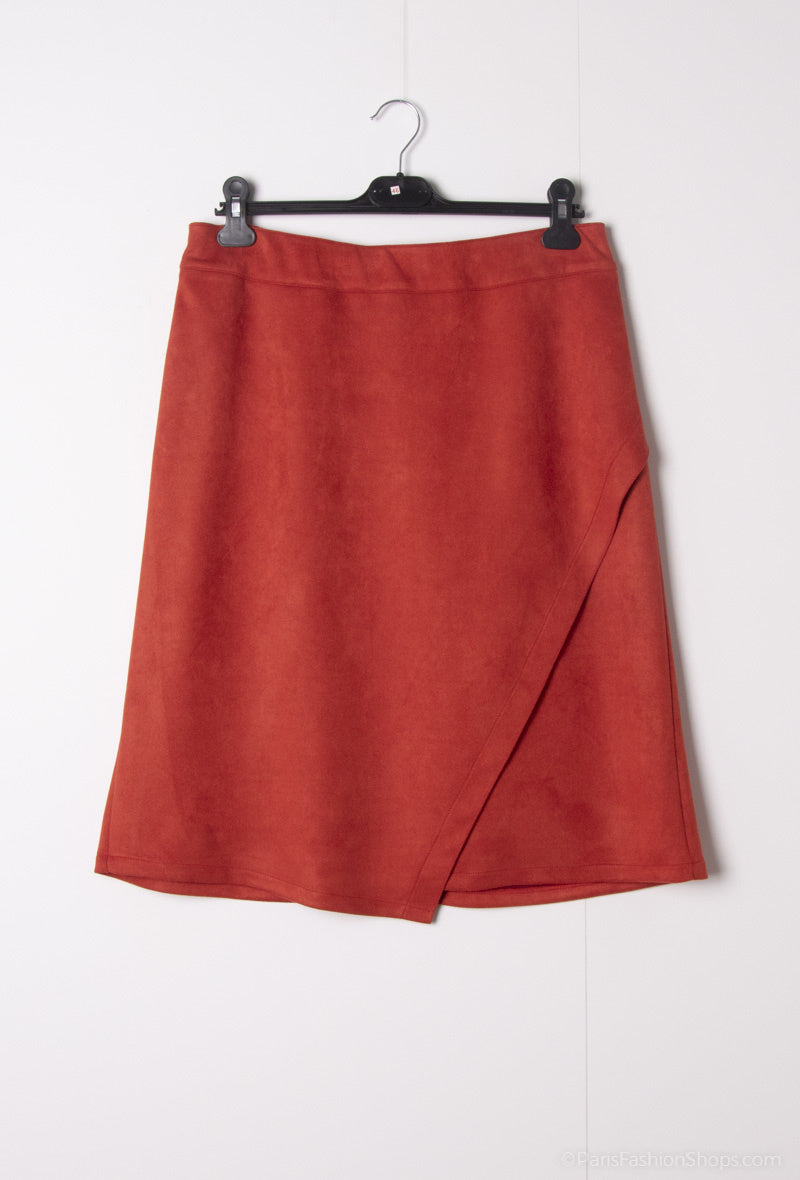Plus Size Suede skirt