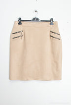 Plus Size Lined suede skirt