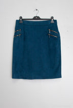 Plus Size Lined suede skirt