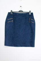 Plus Size Lined suede skirt
