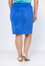 Plus Size Fodrad Suede Kjol