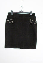Plus Size Lined suede skirt