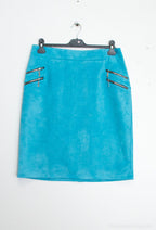 Plus Size Lined suede skirt