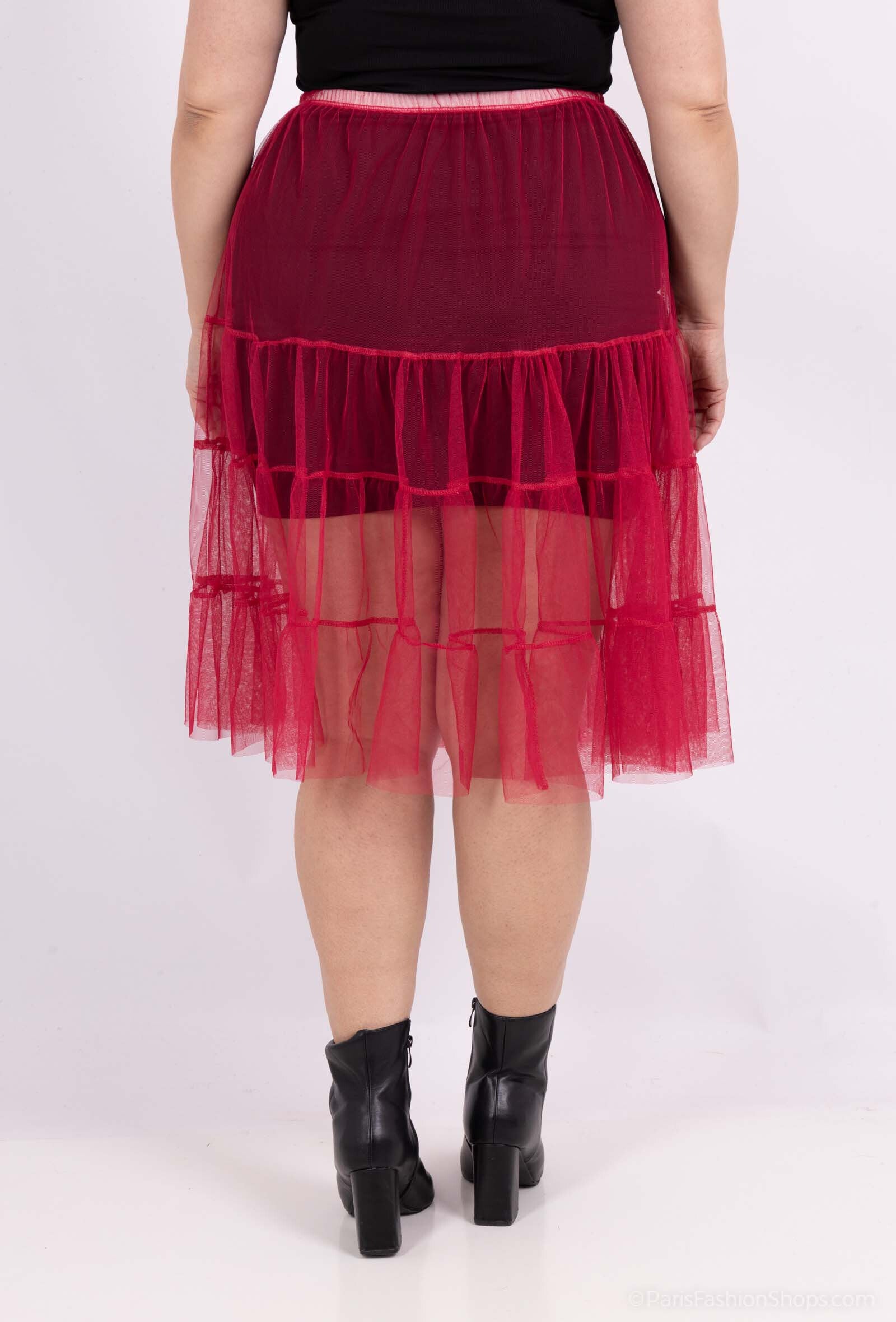 Plus Size Kjol i Viskos och Elastan