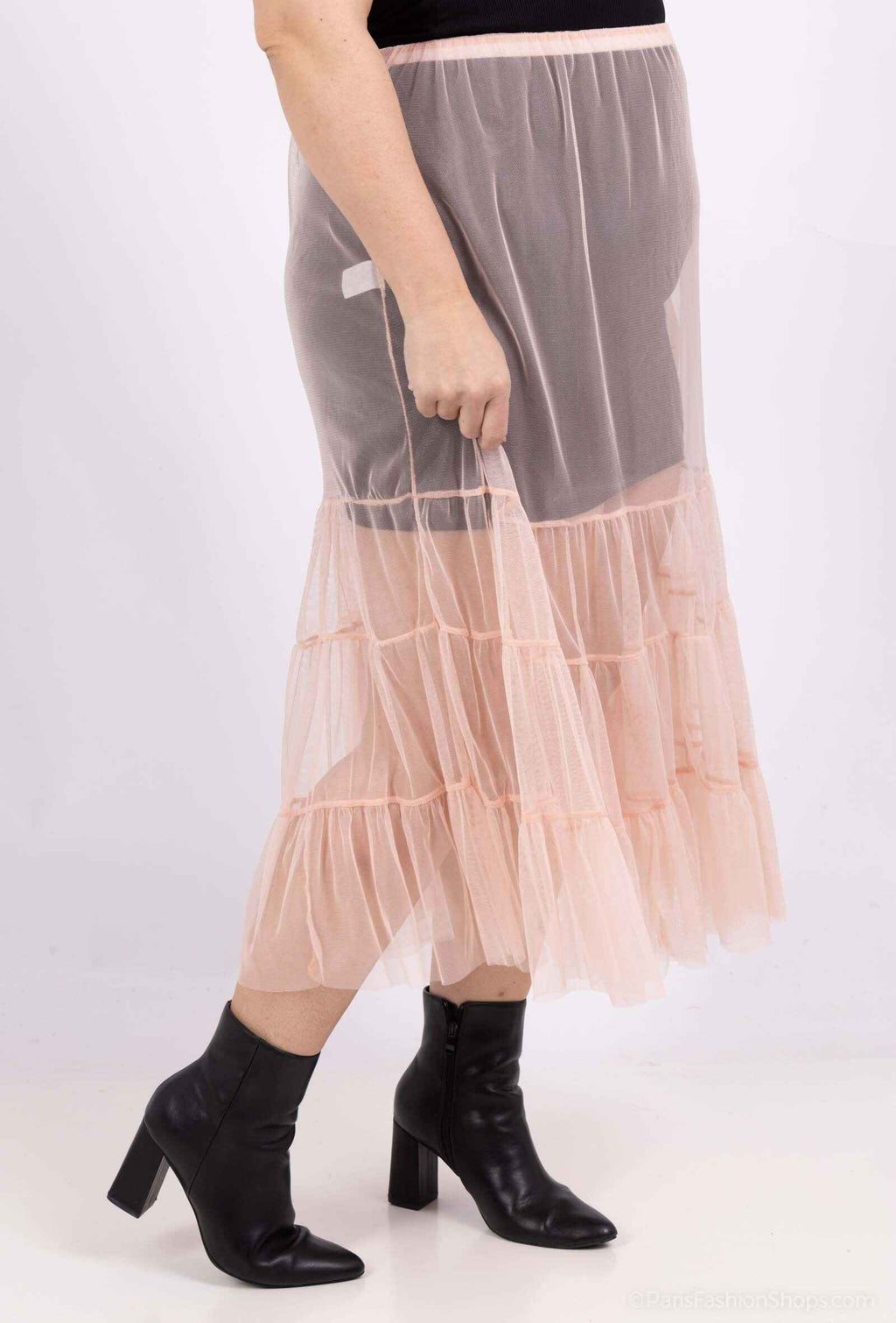 Plus Size Kjol i Viskos och Elastan