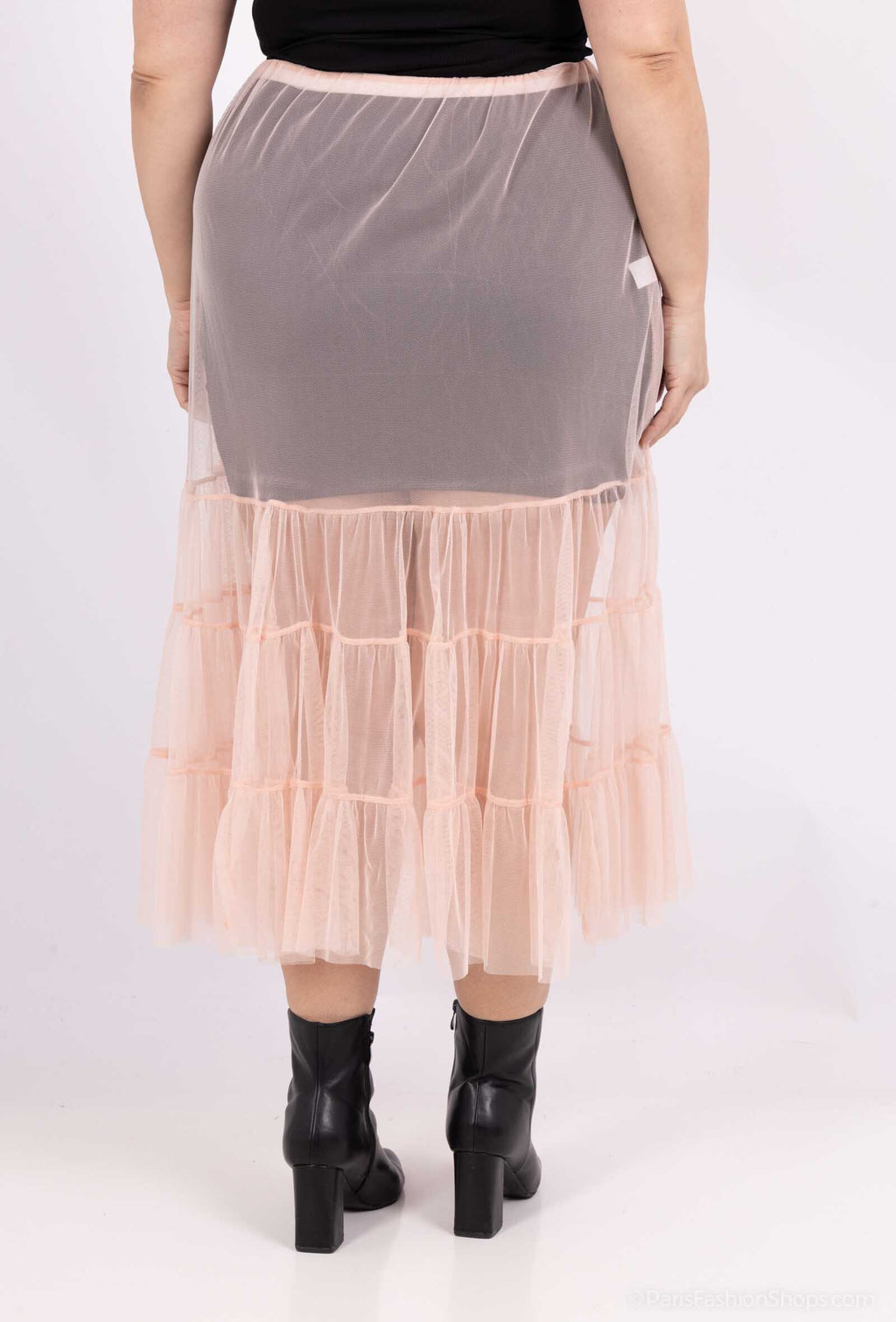 Plus Size Kjol i Viskos och Elastan