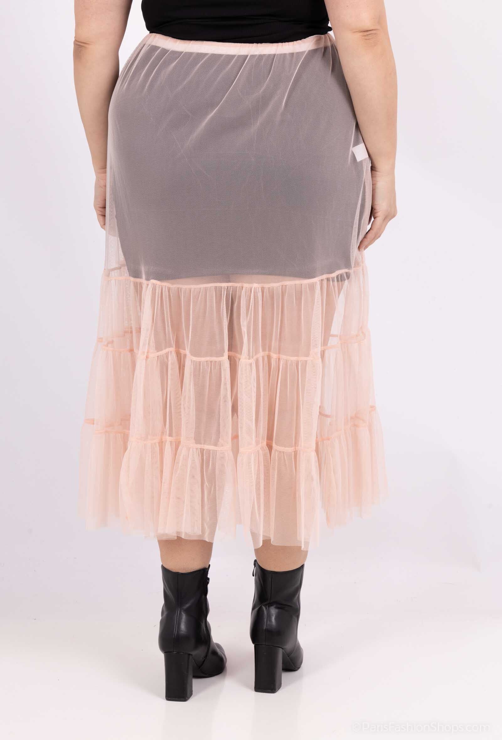 Plus Size Kjol i Viskos och Elastan