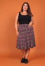 Plus Size Lined printed skirts