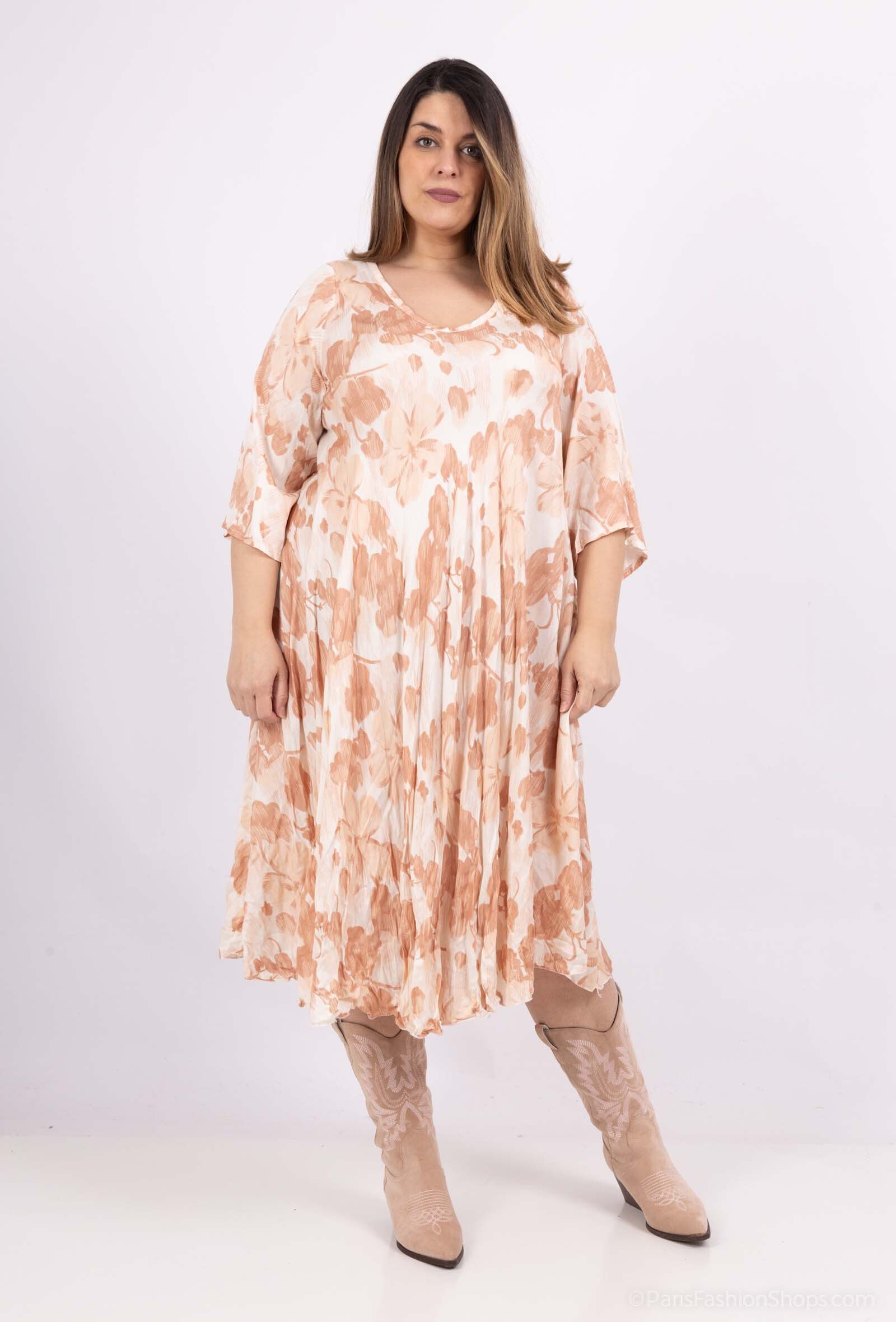 Plus Size Viskosklänning för Våren