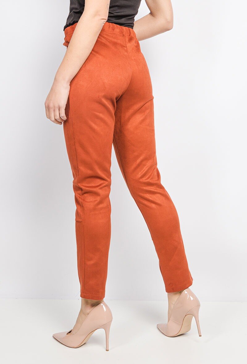 Plus Size Suede Leggings