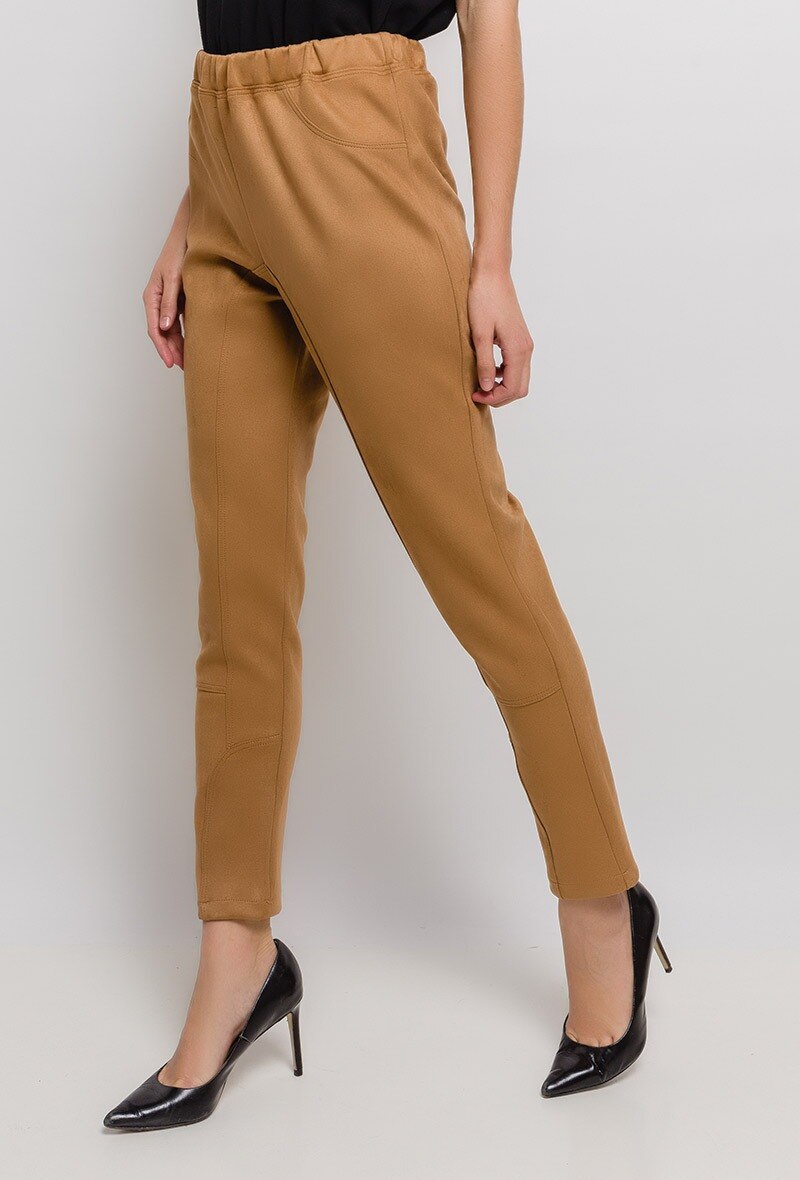 Plus Size Suede Leggings