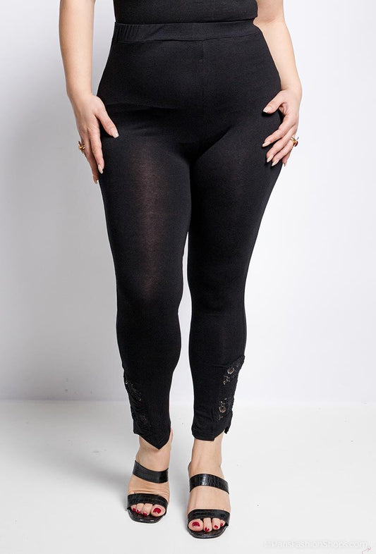 Plus Size Leggings with lace