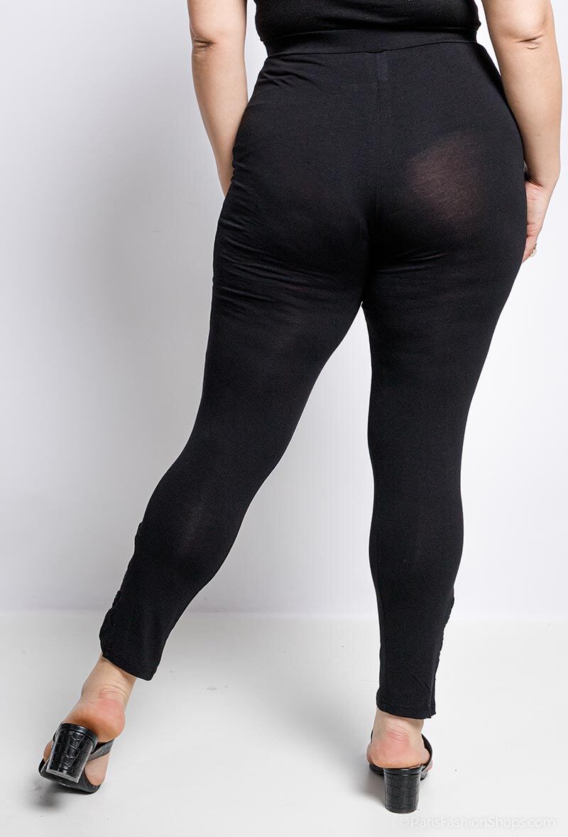 Plus Size Leggings with Lace
