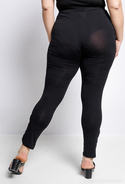 Plus Size Leggings with Lace