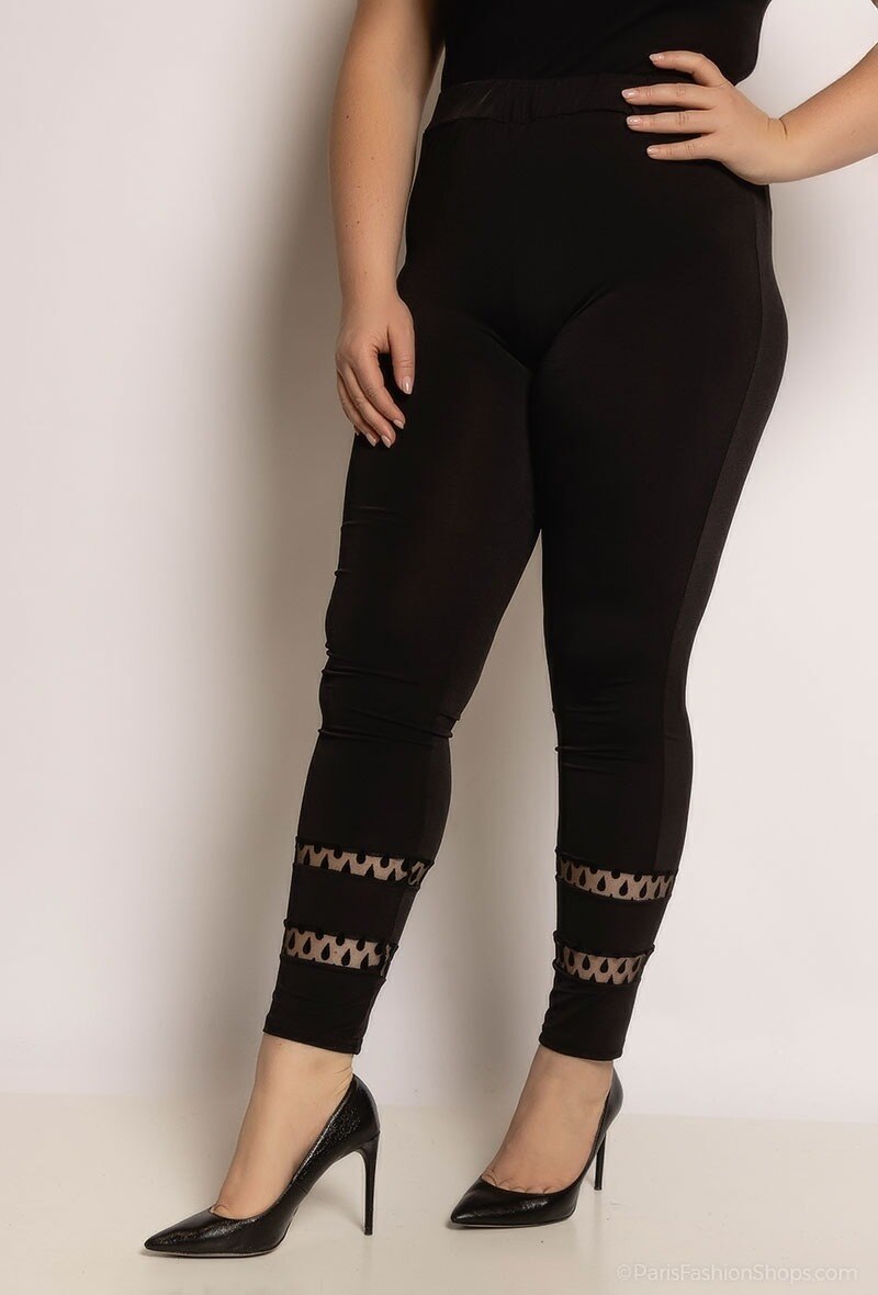 Plus Size Leggings med Plummetis Detaljer