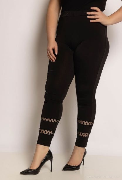 Plus Size Leggings med Plummetis Detaljer