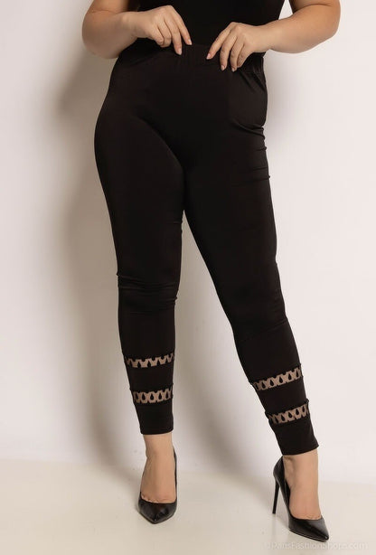 Plus Size Leggings med Plummetis Detaljer