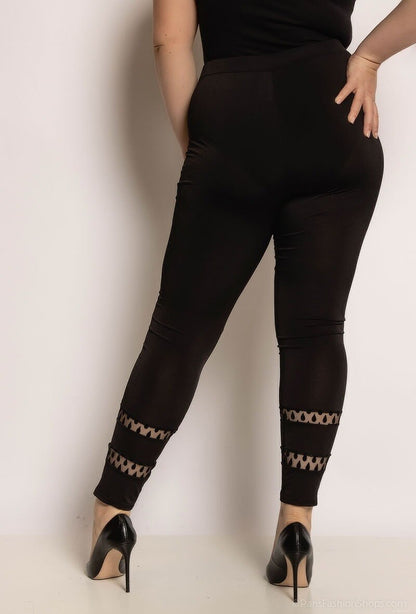 Plus Size Leggings med Plummetis Detaljer